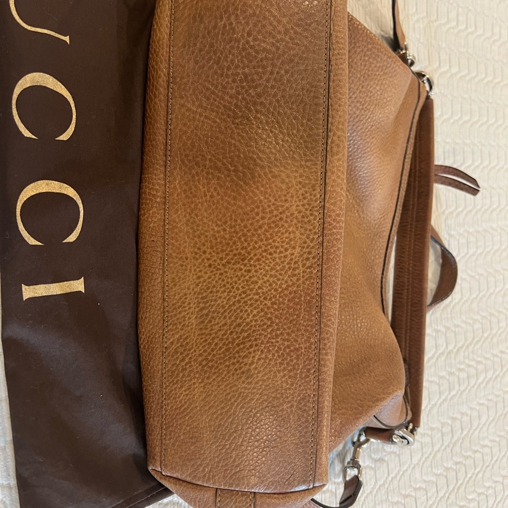 Gucci Tan Hobo Leather Shoulder Bag - Picture 3 of 7